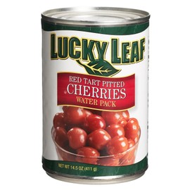 Lucky Leaf Red Tart Pitted Cherries Packed in Water 14.5oz Can (Pack of 6)