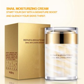 Schnecken-Gesichtscreme, Nährende Hautcreme Anti-Aging-Anti-Falten-Gesichts-Feuchtigkeitscreme Schneckenextrakt Tages- und Nachtcreme Zur Hautstraffung (60g)