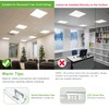 2x2 LED Drop Ceiling Lights, 5000K Daylight, 40W, 0-10V Dimmable,