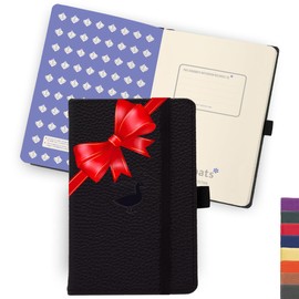 Wildlife Plain Pocket Notebook A6 - PU Leather Hardcover Journal - Ideal for Work, Travel - Pocket, Elastic Closure, Pen Holder, Bookmark