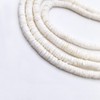 INSPIRELLE 46 Inch White Heishi Beads for Jewelry Making, 8mm