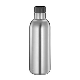 cilio Deluxe Insulated Drinking Bottle, Stainless Steel Thermal Flask, 360° Drinking Cap, Double Wall System, Break-proof and Leak-Proof, 18 Hours Hot and 24 Hours Cold, 650 ml, Height: 24.5 cm,
