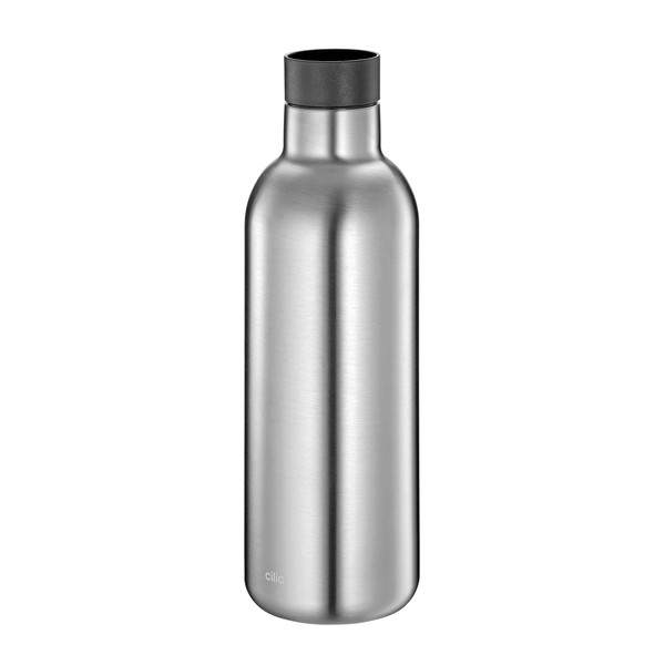 cilio Deluxe Insulated Drinking Bottle, Stainless Steel Thermal Flask, 360°