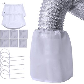 CHENGLAI 3 Pack Dryer Vent Lint Catcher Bags White for Capturing Lint and Dust, Lint Catcher for Dryer Vent Trap, Outdoor Indoor Dryer Lint Traps for Ventless Dryer Vent