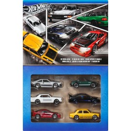 Hot Wheels 1:64 Scale Die-Cast Toy Cars, Set of 6 Japanese Vehicles with Elevated Deco (Styles May Vary)