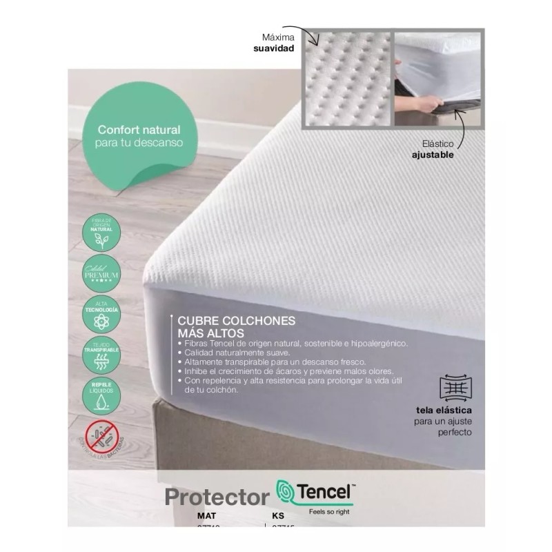 Vianney Cubrecolchon King Size Protector De Colchon Tencel Vianney