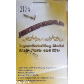 Precision Scale HO #3124 Marker Lamps, Handlan Buck, Cored 1.5 for Bulb (Brass)