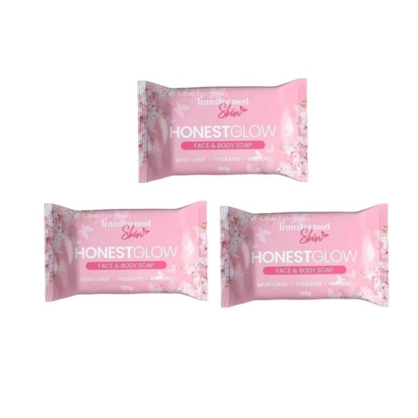 Honestglow 3 Bars Honestglow Glass Skin Soap, 100g Each -