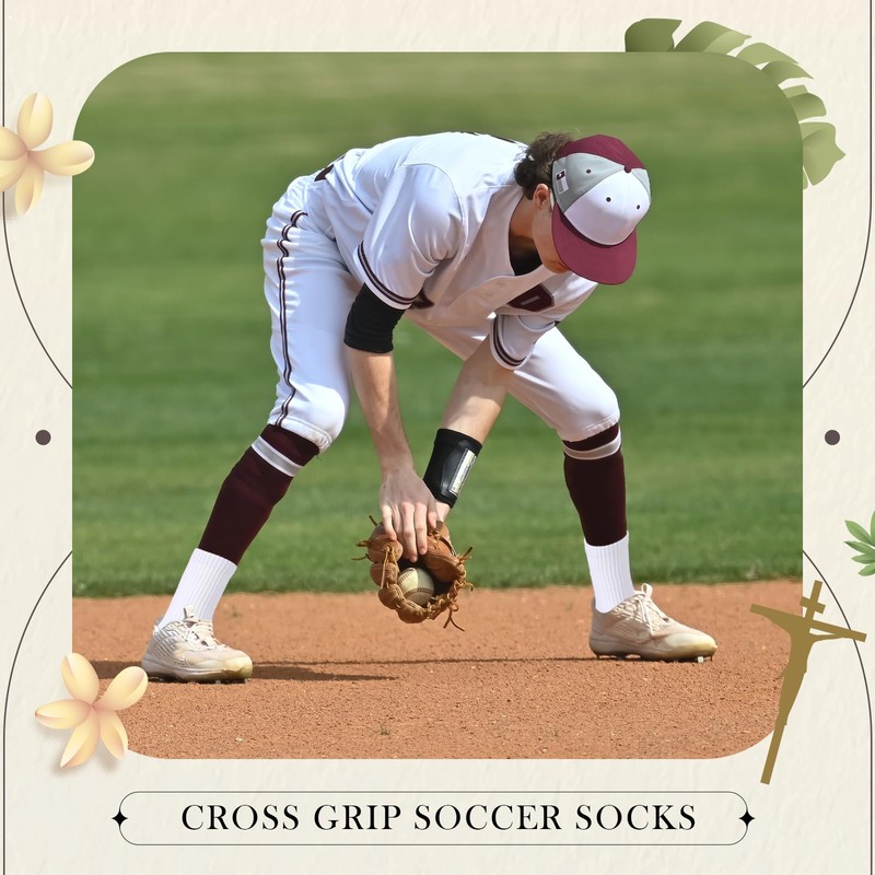 Christian Grip Cross Socks Anti Slip Religious Soccer Socks Bible