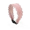 Ultrasuede Laser Cut Headband with Adjustable Elastic (Muted Pastels) (Pink)