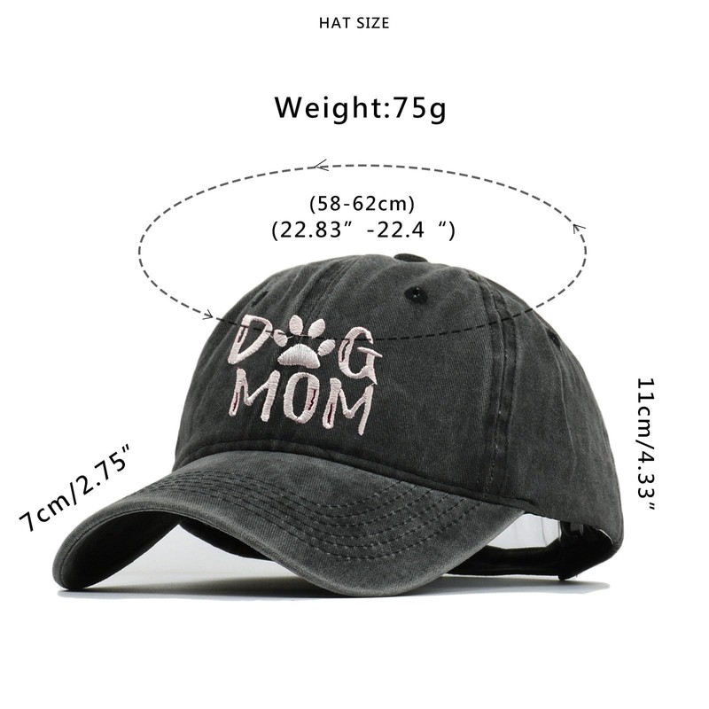 BABAHU Embroidered Baseball Cap for Women Dog Mom Dad Adjustable