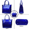 XingChen 3-PC Patent Women Handbag+Crossbody Bag+Card Bag Shiny Faux Leather
