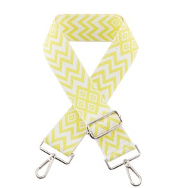 Schultergurt Taschengurt Verstellbarer Breit 5CM,Längenverstellbarer 75-135cm Schulterriemen,Taschengurte zum Wechseln,Zubehör für Tragetaschen Handtaschen Crossbody,Silberne Schnalle,Helles Gelb