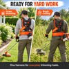 Adjustable Brush Cutter Harness for Yard Work – Padded Double