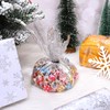 Whaline Christmas Cellophane Wrap Roll Silver Snowflake Clear Wrapping Paper