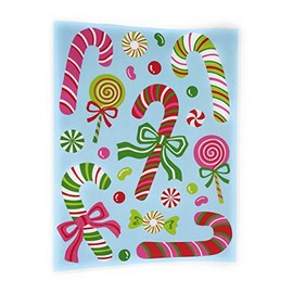 Nantucket Home Christmas Candy Canes Vinyl Window Clings
