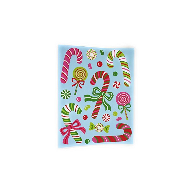 Nantucket Home Christmas Candy Canes Vinyl Window Clings