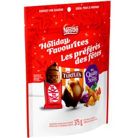 NESTLE Holiday Favourites, TURTLES, QUALITY STREET, KITKAT Santas, Individually Wrapped, Made With Natural Flavours, Perfect for Sharing, Great Stocking Stuffer, 375g