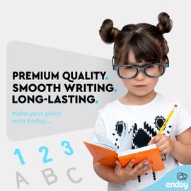 Enday Pencil #3 Yellow, Best Wood Cased Unsharpened Number 3 Drawing Pencils with Latex Free Eraser, No 3 Box of HB Hard Lead Writing School & Office Pencils for Kids & Adults, 12 Pencils