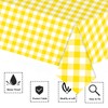 2pcs Yellow and White Checkered Disposable Tablecloth Table Covers,137 *