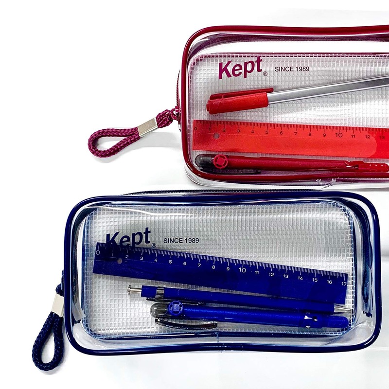 Kept Raymay KPF902V Fujii Pencil Case, Clear Pen Pouch, Violet