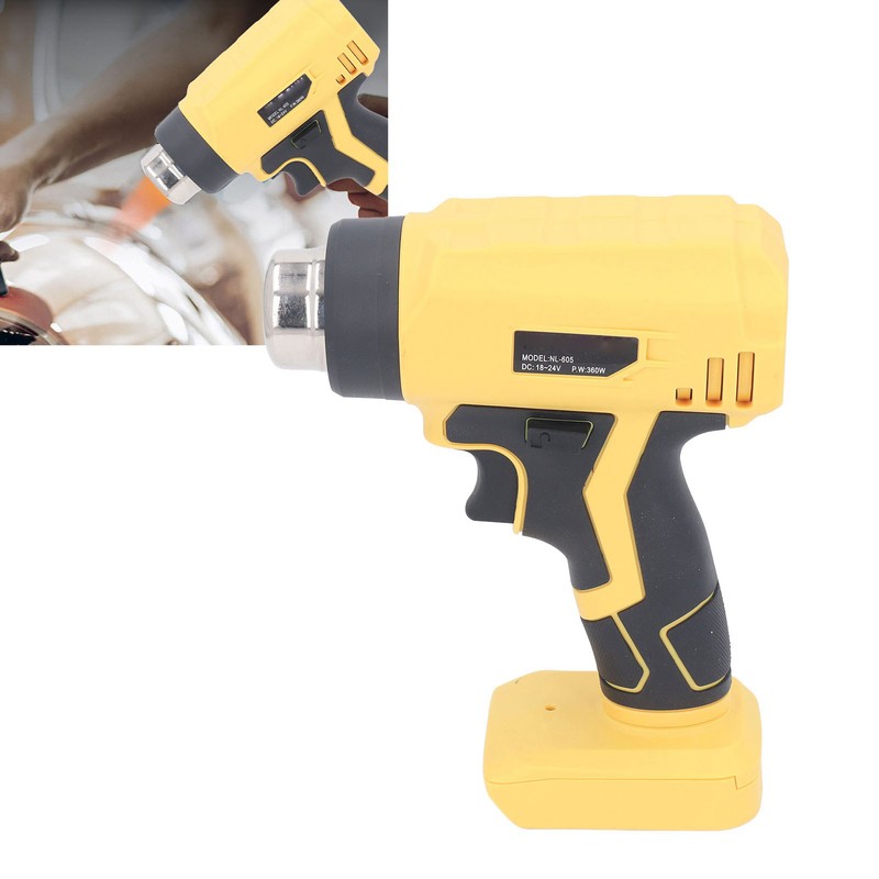 Heat Gun 360W Cordless Hot Air Gun 400℃ Quick Heating
