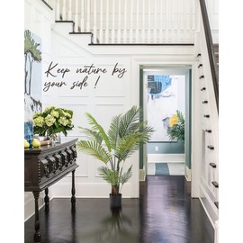 KELOTEVEN Artificial Tree - Areca Palm Faux Trees Outdoor - Artificial Plants for Home Decor Indoor - 4ft Tropical Decor Areca Palm Tree with 12 Leaves, Home Office, Living Room Decoration, AP120