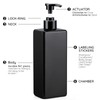 Segbeauty Soap Dispenser, Black, 500 ml, Set of 4 Plastic