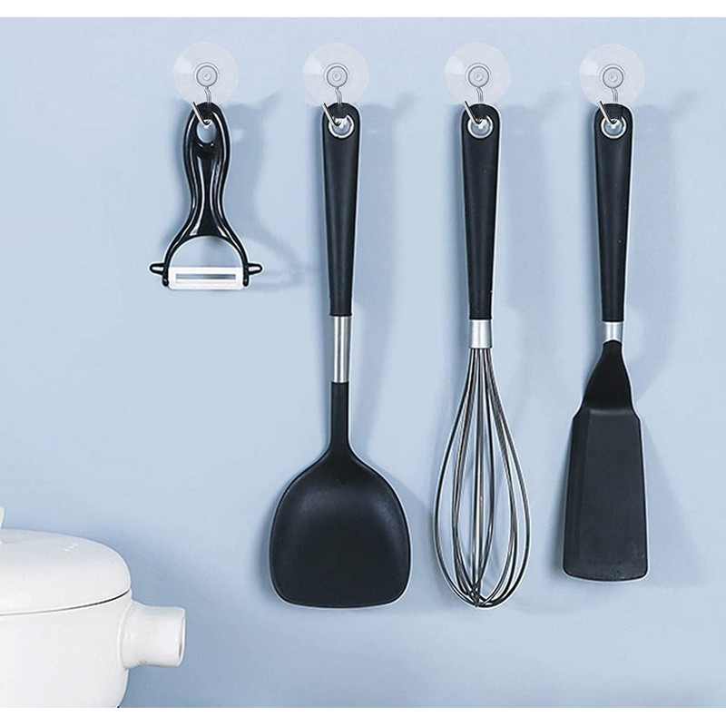 Suction Cup Hooks, Pack of 24 Clear Hooks, Suction Hooks,