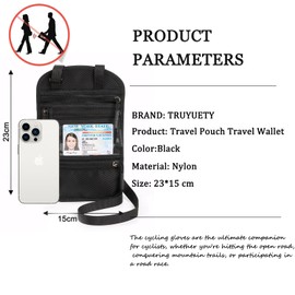 Premium Neck Wallet Travel Pouch and Passport Holder, RFID Protected, Fits Passport with Travel Supply Neck Wallet, Theft Proof Passport Chest Bag Unisex for Men Women