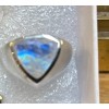 Natural Creations Men’s Sterling Silver Ring Size 9 Rainbow Moonstone