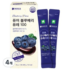 Nature Dream Pure Blueberry Puree 100 14p, 280g, 4 pieces / 네이처드림 퓨어 블루베리 퓨레 100 14p, 280g, 4개
