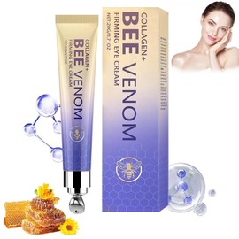 Kollagen+Bienengift Augencreme Roll,Bienengift Augencreme,Anti-Aging augencreme Augenpflege gegen falten, augenringe,20G