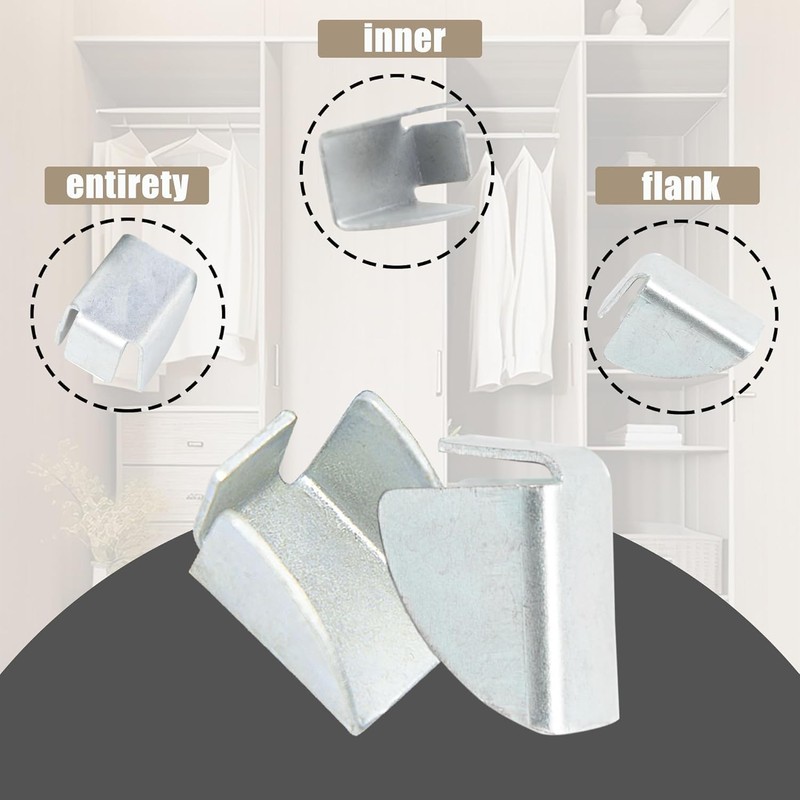 Shelf Clip Bracket for Garage Cabinets,Removable Metal Shelf Support Clips