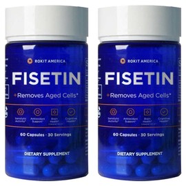Rocket America High Purity 98% Fisetin + Bioperine + Vitamin C Complex, 2 units, 60 tablets / 로킷아메리카 고순도98% 피세틴+바이오페린+비타민 C 복합제재, 2개, 60정