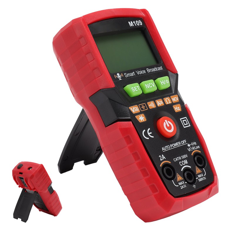 Digital Multimeter English Voice Broadcast Flashlight Backlit Screen Automatic Portable