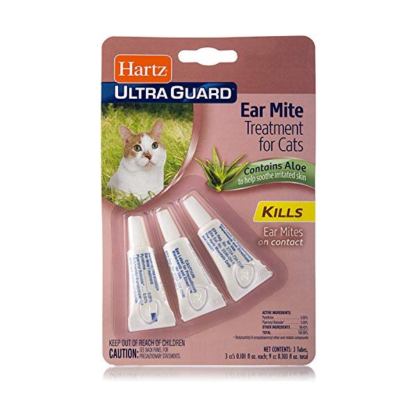 Hartz Ear Mite Treatment for Cats-3 Pack Package May Vary
