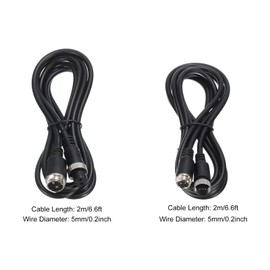 uxcell 2pcs GX12 GX16 2Pin Male/Female Head Aviation Socket Connector Electrical Cable 2m