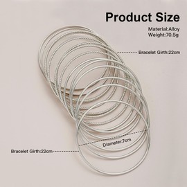 FDEETY Women's Bracelet Retro Personality Exaggerated Wide Face Bracelet Set Polished Irregular Bracelet Multipiece Set Two Colours Are Optional, Zinc