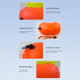 48x29cm Swimming Buoy - Adjustable Waist Belt High Visibility Swim Float