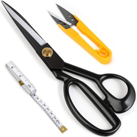 Professional Dressmaking Scissors 9 Inch for Cutting Fabrics, Heavy Duty Scissors for Cutting Leather, Industrial Sharp Sewing Scissors for Home Office Artists, Dressmakers