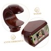 Ciieeo Wood Curtain Brackets 2pcs Curtain Rod Tray Wooden Track