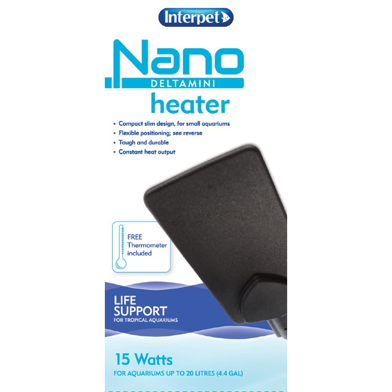 Interpet Delta Mini Nano Aquarium Heater 15 W - For