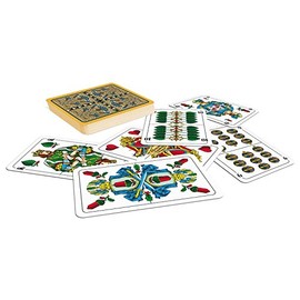 Pack of 10 / 10 x Ass Altenburger Skat - German Image - German Leaf / Cornflower - Card Game / Card Games, White