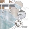 GCIREC Beach Shower Curtain, Teal Blue Coastal Ocean Beach Theme