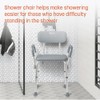 Caring Bath Chair for Seniors, Shower Seat with Removable Backrest,