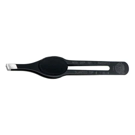 Kiepe Ergo Tech Evolution Slant Tweezer with Rubber Finger Pad, Black