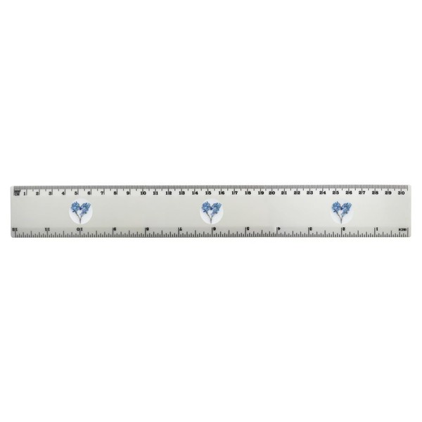 'Sprig of Forget Me Nots' 30cm (12 Inch) White Plastic