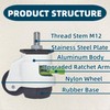 4-Pack Heavy-Duty Stem Casters with Retractable Wheels 2200 Lbs Total