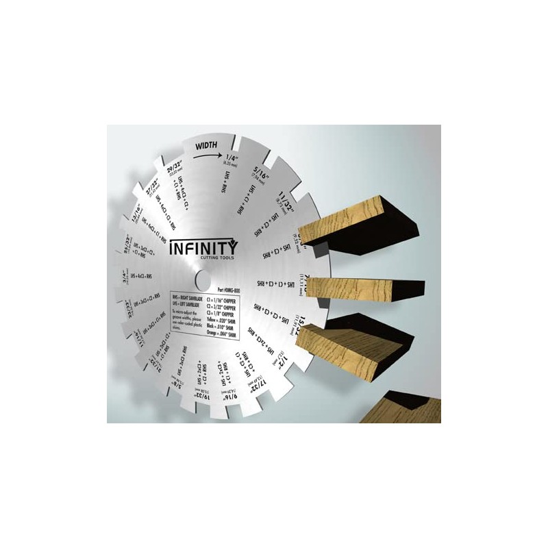 Infinity Cutting Tools Dado Measuring Gauge
